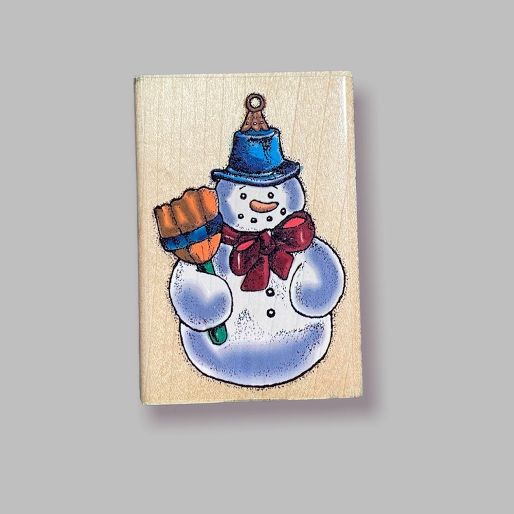 Inkadinkado Snowman with Broom Stamp